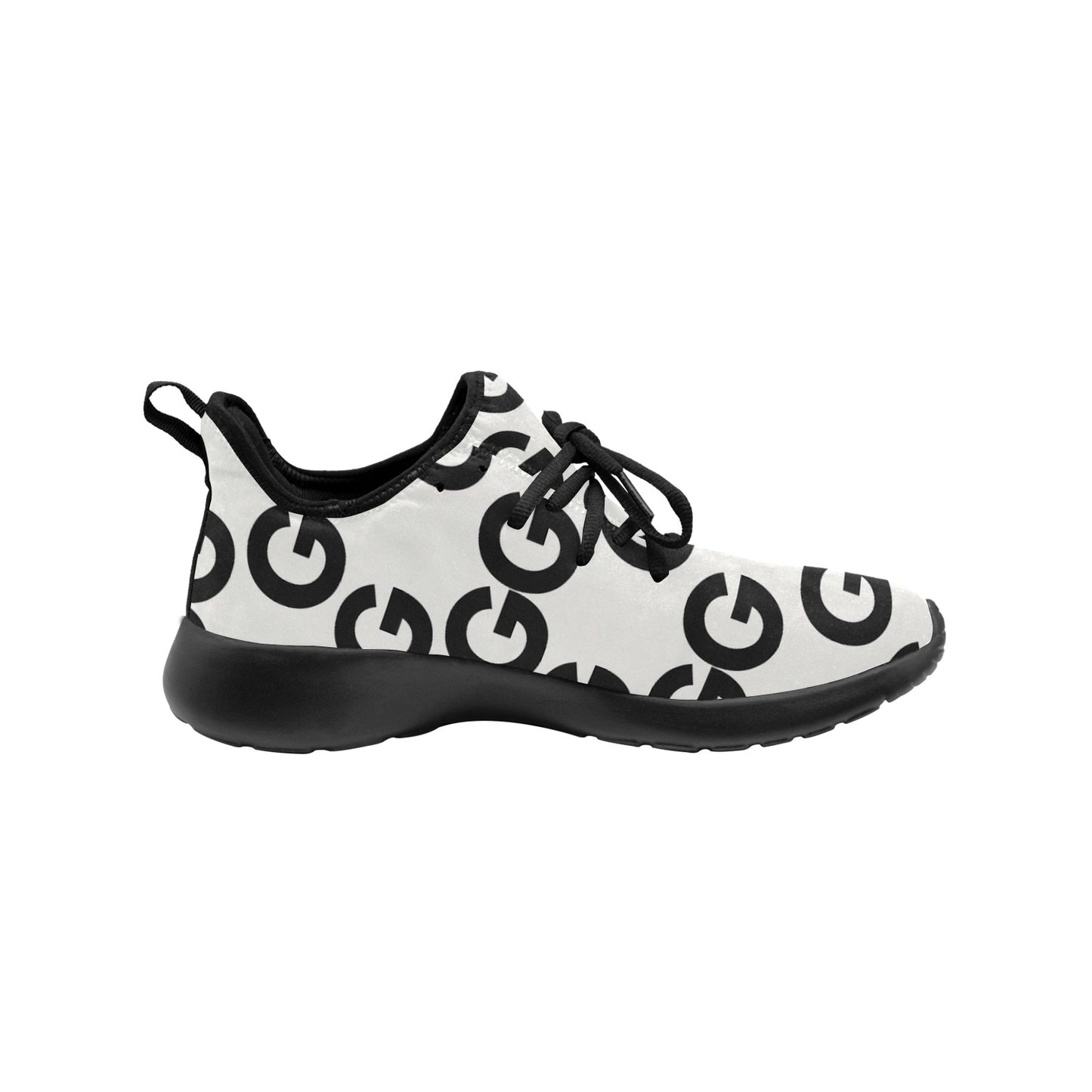 Men’s Slip-On Sneakers – Black & White Swirl Design